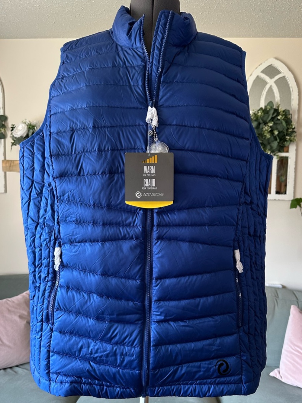 Royal Blue Quilted Puffer Vest - Active Zone